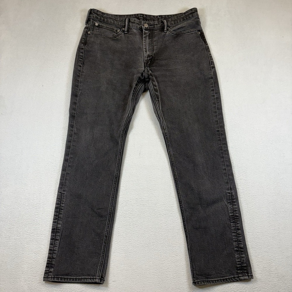 Levi's 511 Commuter Jeans Mens 36x30 Faded Black Grey Gusset Cycle 19111-0070